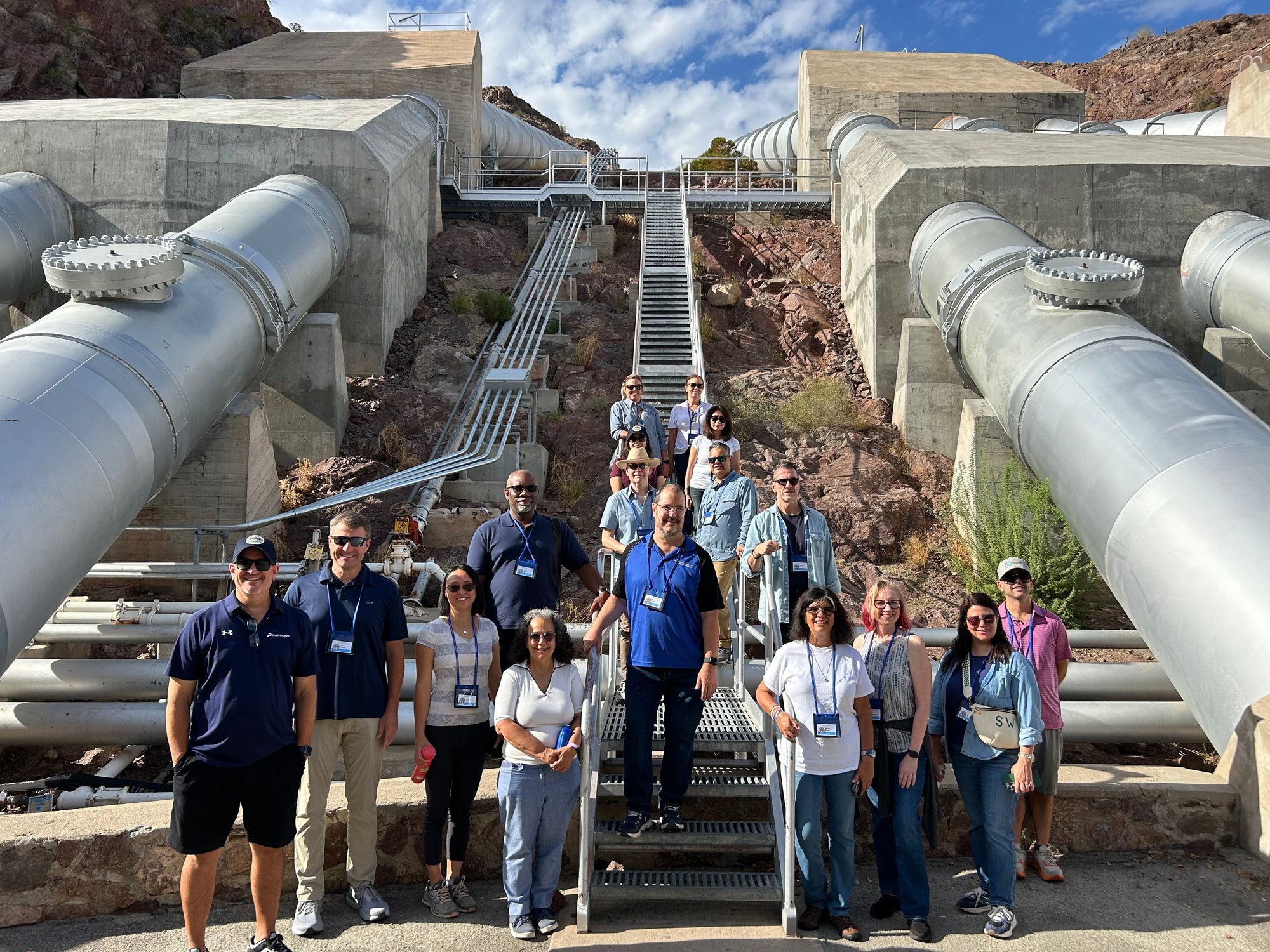 Tour group at Intake Pumping Plant